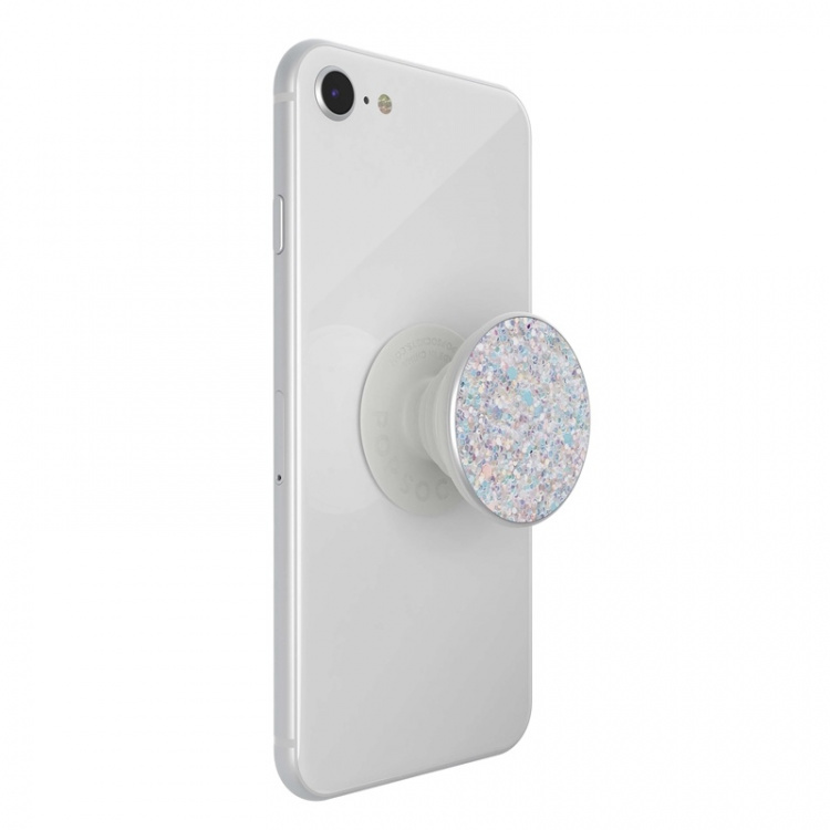PopSockets Sparkle Snow White Avtagbart Grip med stativfunksjon Premium