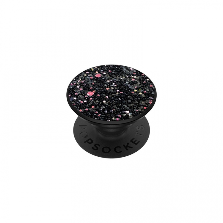PopSockets Sparkle Black Avtagbart Grip med stativfunksjon Premium