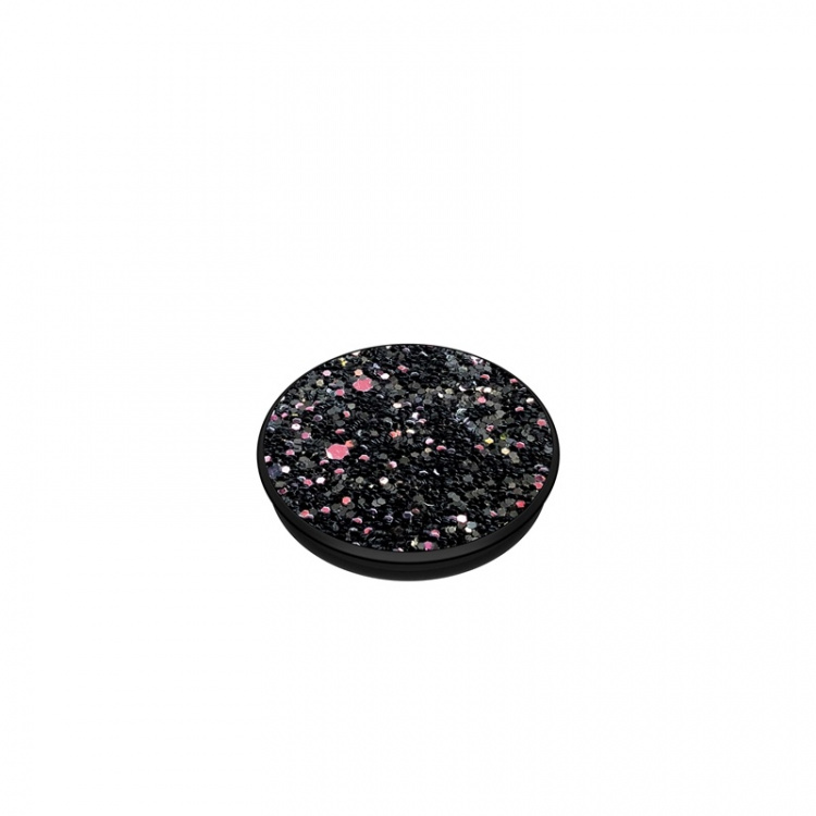 PopSockets Sparkle Black Avtagbart Grip med stativfunksjon Premium