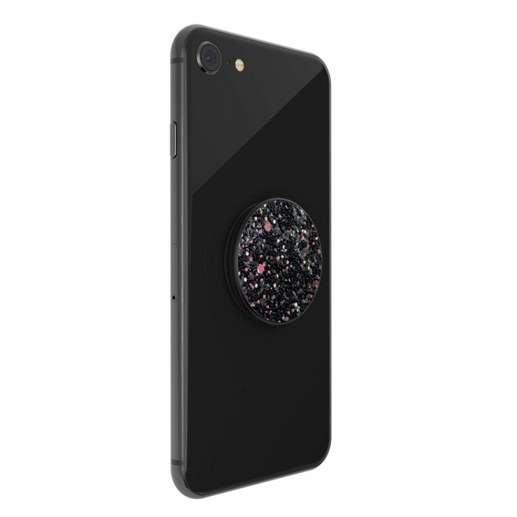 PopSockets Sparkle Black Avtagbart Grip med stativfunksjon Premium