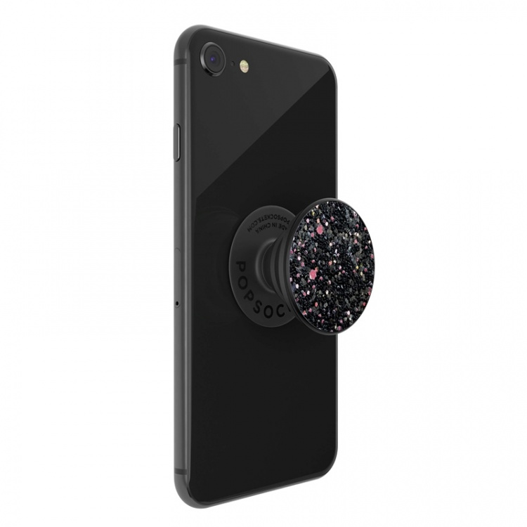 PopSockets Sparkle Black Avtagbart Grip med stativfunksjon Premium