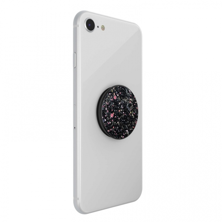 PopSockets Sparkle Black Avtagbart Grip med stativfunksjon Premium