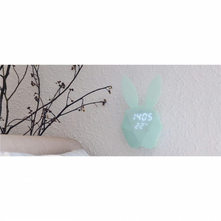 Mobility On Board Vekkerklokke Kanin med Nattlampe, Lyseblå Mobility On Board Vekkerklokke Kanin med Nattlampe, Lyseblå