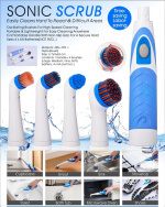 Cenocco Sonic rengjøringsbørste med 4 børstehoder (CC-9060) Cenocco Sonic rengjøringsbørste med 4 børstehoder (CC-9060)