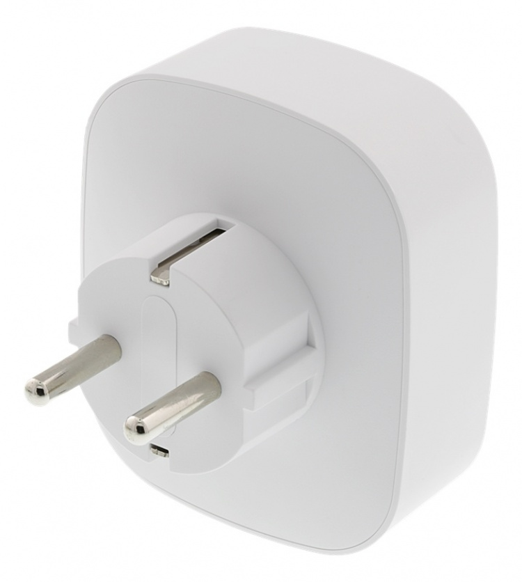 DELTACO Smart hjemmebryter, WiFi, energimåler, hvit