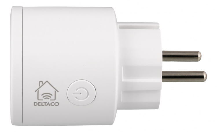 DELTACO SMART HOME bryter, WiFi, 1xCEE 7/3, 10A, timer, hvit DELTACO SMART HOME bryter, WiFi, 1xCEE 7/3, 10A, timer, hvit
