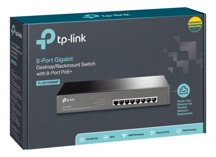 TL-LINK 8-port Gigabit PoE+-bryter, 8 Gigabit RJ45-porter, 802.3at/af TL-LINK 8-port Gigabit PoE+-bryter, 8 Gigabit RJ45-porter, 802.3at/af