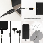 LogiLink USB-C 3,5 mm lydadapter med DAC