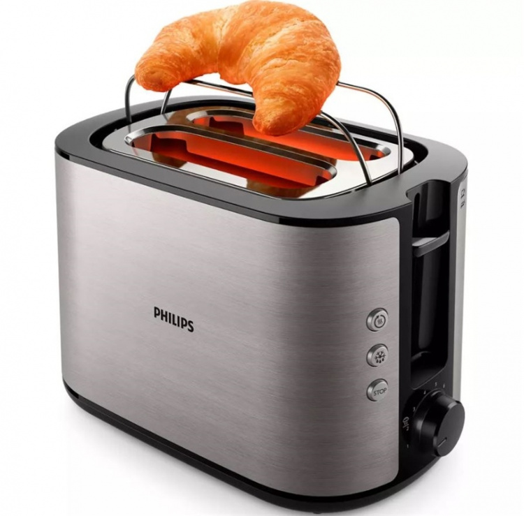 Philips Brødrister HD2650 Rustfritt stål 2 plater Philips Brødrister HD2650 Rustfritt stål 2 plater