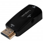 LogiLink HDMI hann -> VGA hunn + lyd LogiLink HDMI hann -> VGA hunn + lyd