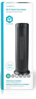 Nedis SmartLife Keramisk PTC Varmevifte | Wi-Fi | 2000 W | 3 Varmeinnstillinger | Svingning | Display | 15 - 35 °C | Android™ / IOS | Sort