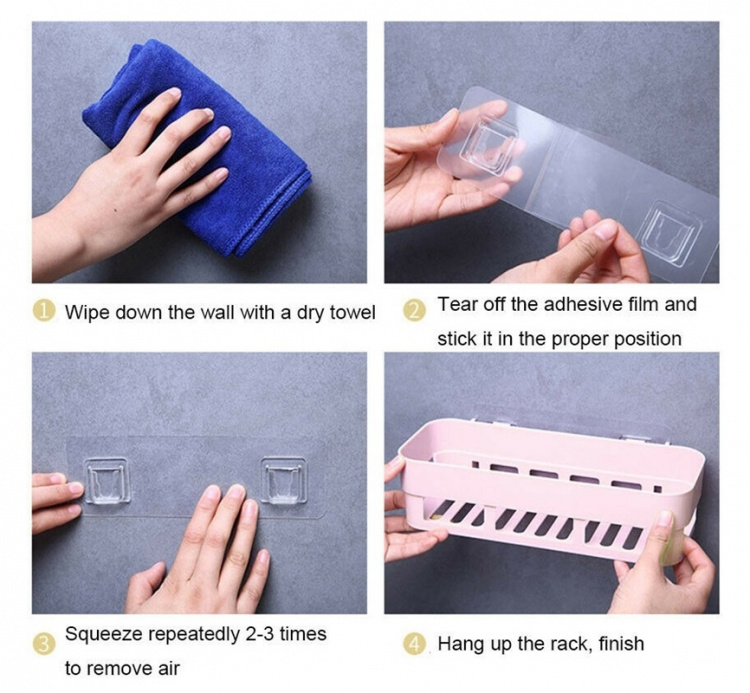 Enkelt sammensatt bad/dusjhylle, beige