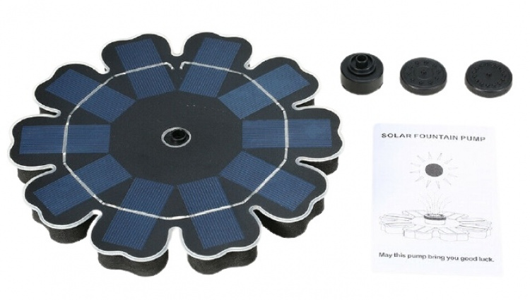 Flytende fontene drevet av solceller