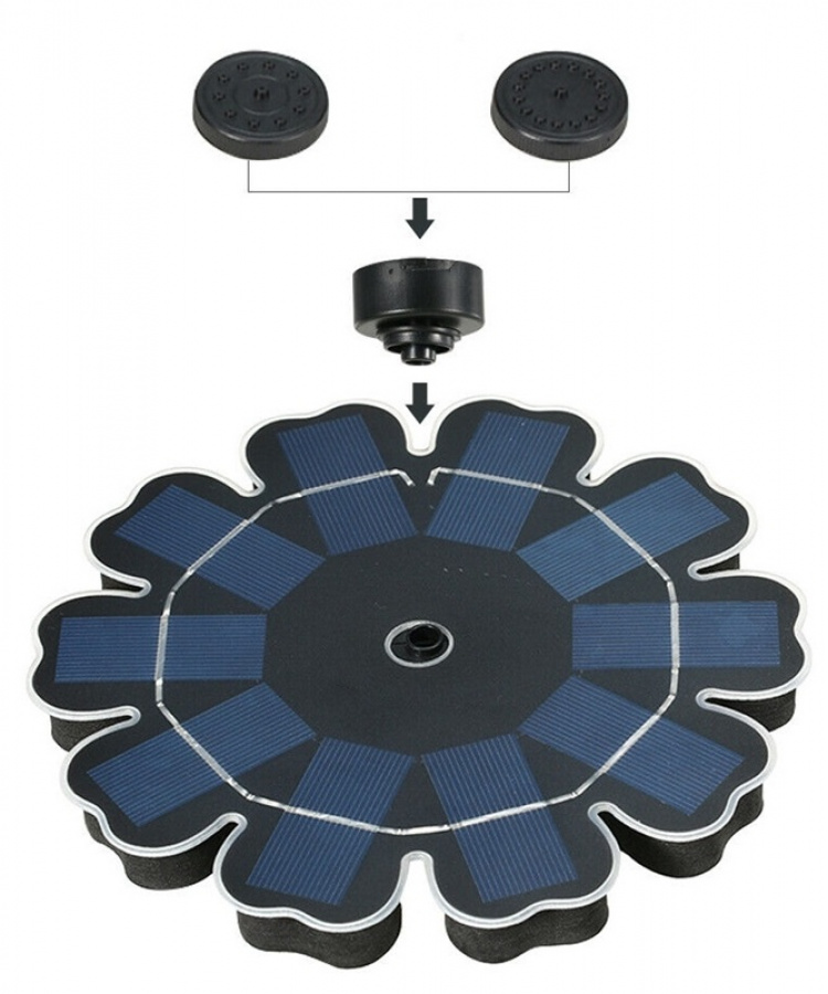 Flytende fontene drevet av solceller