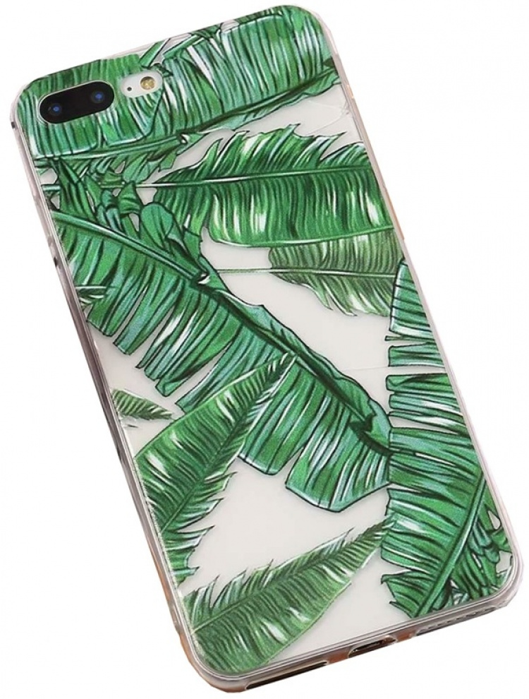 TPU Rainforest-skall til iPhone X/XS, palmeblad
