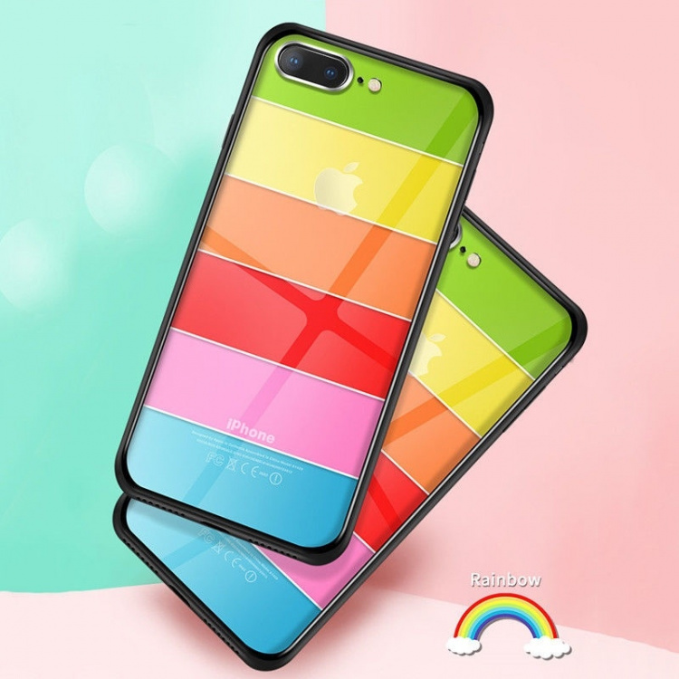 Regnbuefarget skall til iPhone XR Regnbuefarget skall til iPhone XR