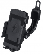 Motorsykkelholder med innebygd trådløs hurtiglader, svart (CD-3093)