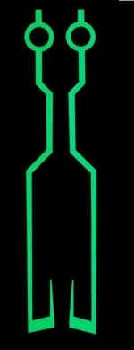 Lysstrimler til motorsykkelhjelm, Grønn Lysstrimler til motorsykkelhjelm, Grønn