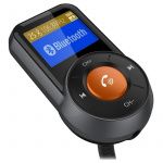 BT76 FM-sender med dobbel USB-lader QC3.0+2.4A, svart BT76 FM-sender med dobbel USB-lader QC3.0+2.4A, svart