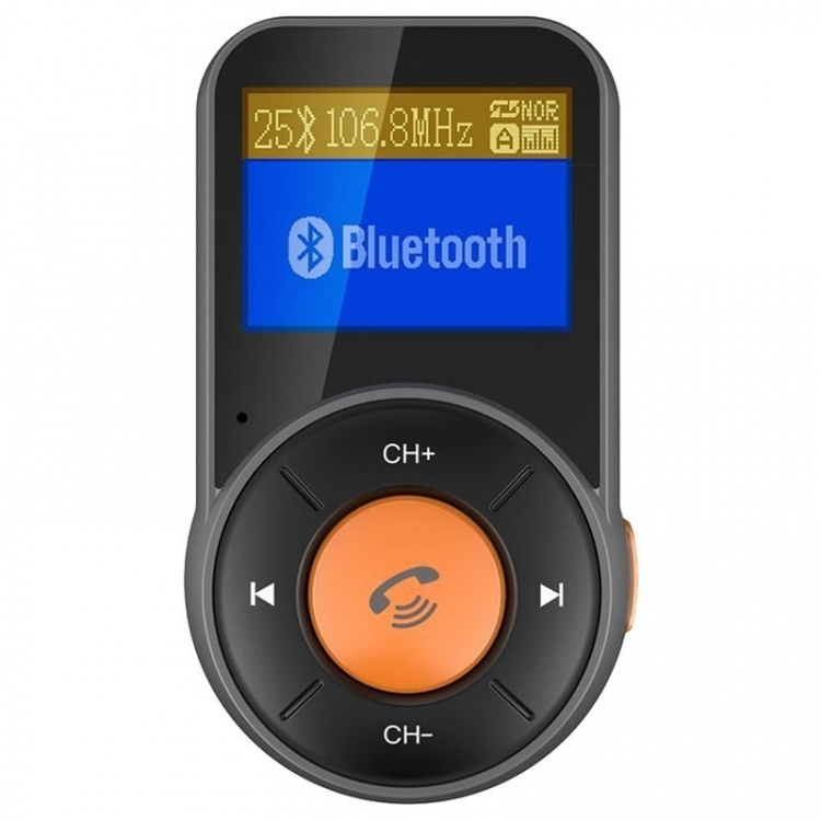 BT76 FM-sender med dobbel USB-lader QC3.0+2.4A, svart BT76 FM-sender med dobbel USB-lader QC3.0+2.4A, svart