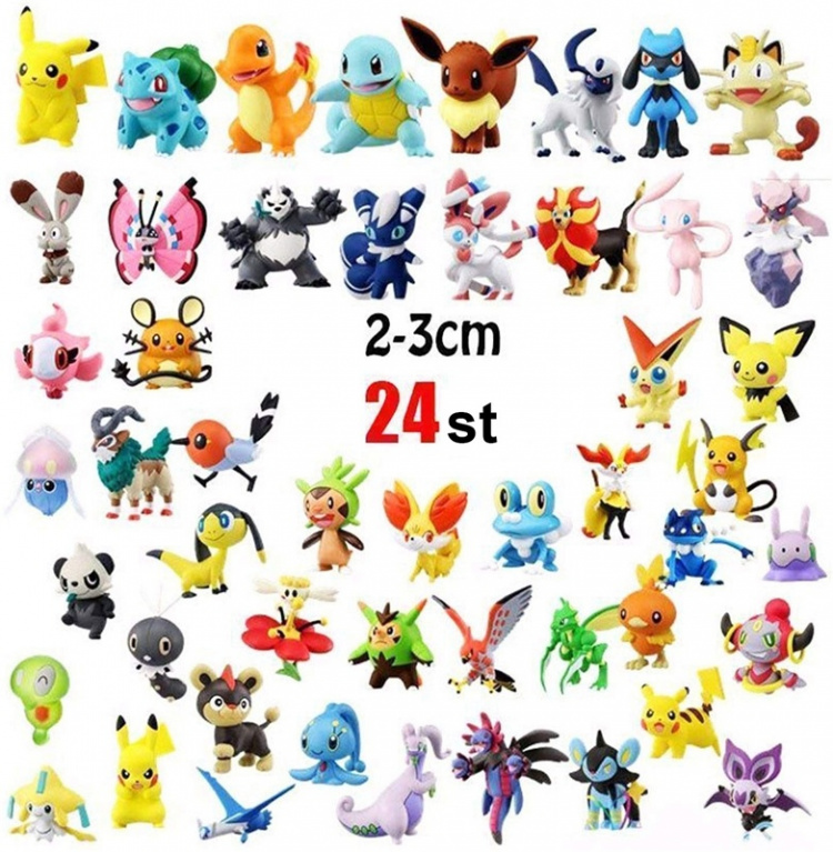 24 søte og fargerike Pokémon-figurer 24 søte og fargerike Pokémon-figurer