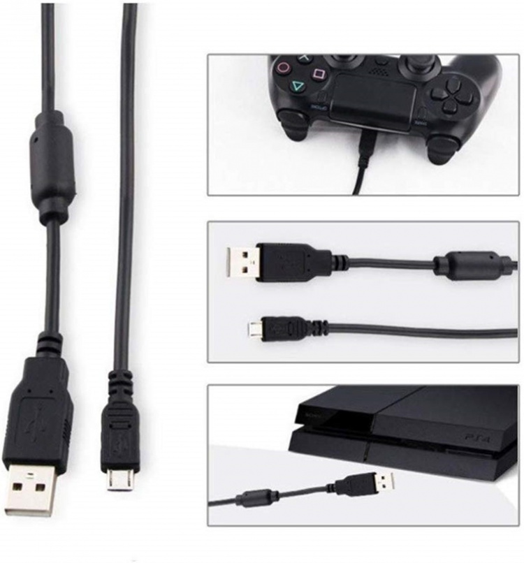 USB-ladekabel for PS4/PS4 Slim/PS4 Pro