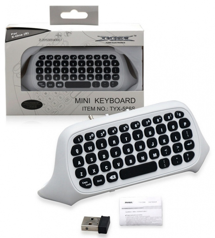 Tastatur for Xbox One S-kontroller, hvit Tastatur for Xbox One S-kontroller, hvit