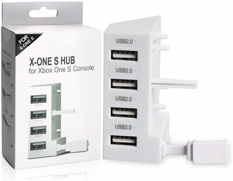 USB-hub, 4 porter for Xbox One S, hvit