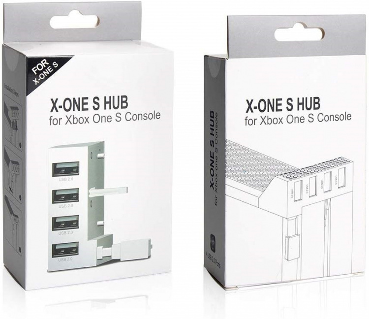 USB-hub, 4 porter for Xbox One S, hvit