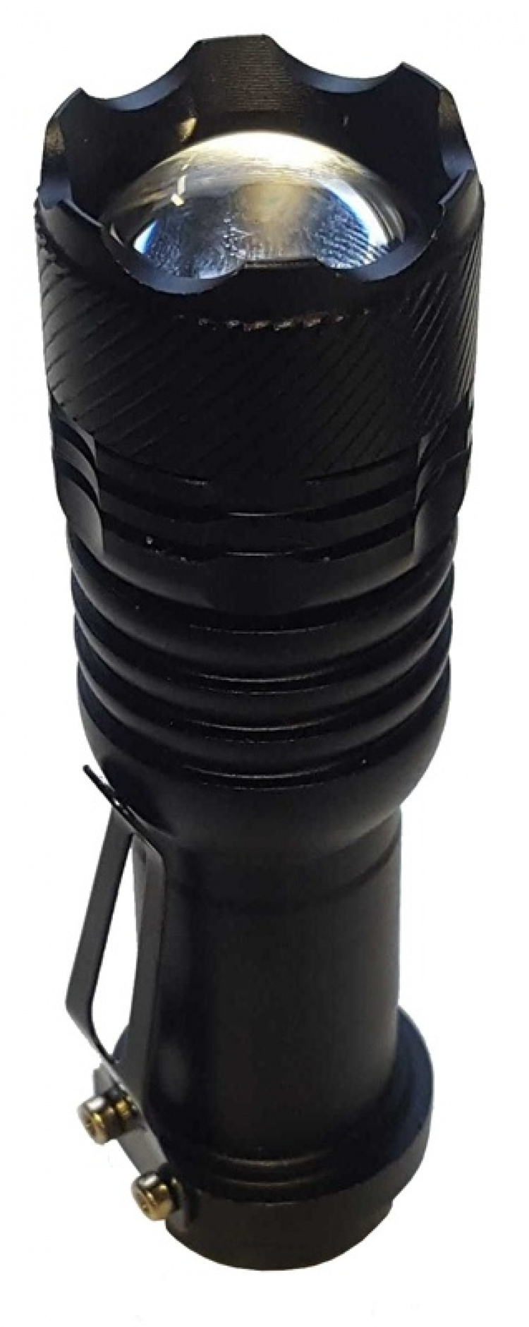 Liten lommelykt med 3 lysinnstillinger, 9cm, svart Liten lommelykt med 3 lysinnstillinger, 9cm, svart