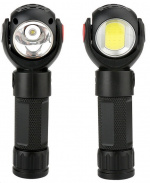 Oppladbar T6 + COB LED 360° roterende lommelykt med magnet Oppladbar T6 + COB LED 360° roterende lommelykt med magnet