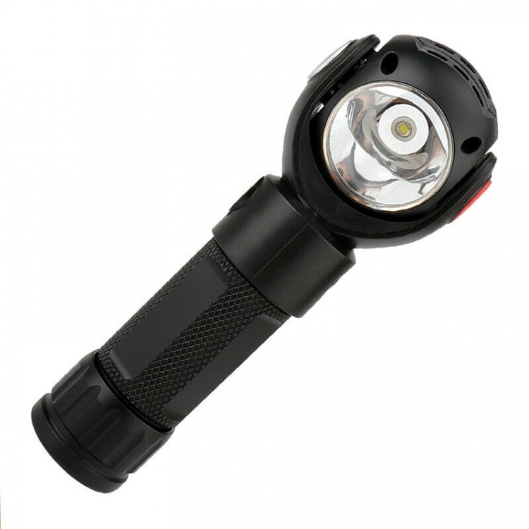 Oppladbar T6 + COB LED 360° roterende lommelykt med magnet Oppladbar T6 + COB LED 360° roterende lommelykt med magnet