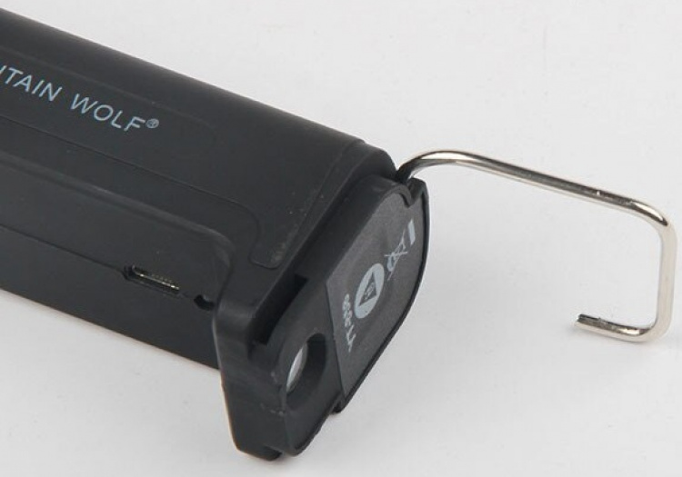 Oppladbar lommelykt 2000mAh, svart Oppladbar lommelykt 2000mAh, svart