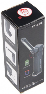 Oppladbar lommelykt 2000mAh, svart Oppladbar lommelykt 2000mAh, svart