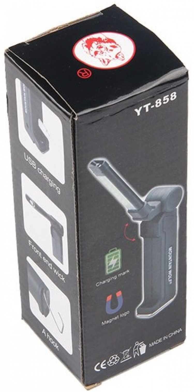 Oppladbar lommelykt 2000mAh, svart Oppladbar lommelykt 2000mAh, svart