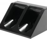 Wii Dock + 2x batteri for Nintendo Wii/Wii U-kontroller, svart