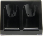 Wii Dock + 2x batteri for Nintendo Wii/Wii U-kontroller, svart