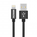 NORDIQZENZ Lightning tekstilkabel, 50 cm, svart