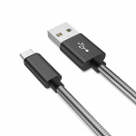 NORDIQZENZ Micro-USB-kabel i metall, 1 m NORDIQZENZ Micro-USB-kabel i metall, 1 m