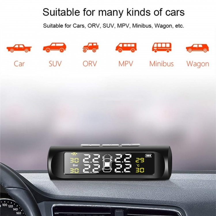 Solcelledrevet dekktrykkovervåker Solcelledrevet dekktrykkovervåker