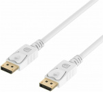 NORDIQZENZ Displayport til Displayport-kabel, hvit, 1,8 m