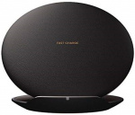 Rundt Trådløst Qi-Ladestativ, Svart Rundt Trådløst Qi-Ladestativ, Svart