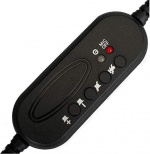 Hodesett for kundesenter med fjernkontroll, USB, svart