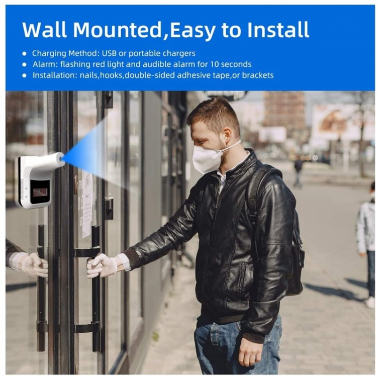 Veggmontert termometer med IR-teknologi, ideelt for kontorer Veggmontert termometer med IR-teknologi, ideelt for kontorer