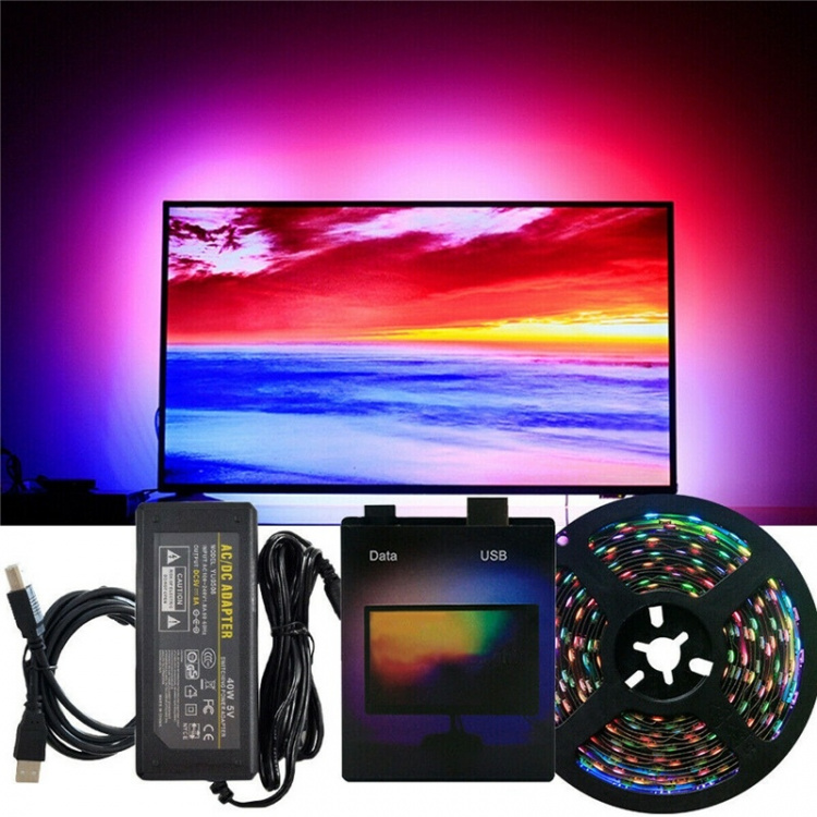 Bakgrunnsbelysning for skjerm - LED-stripe 2 m