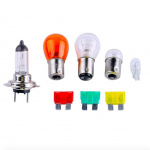 Reservedelssett med lamper for bil, 8 deler, H7