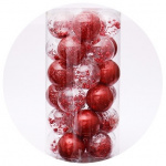 Julekuler 30stk, Glitter Red Julekuler 30stk, Glitter Red