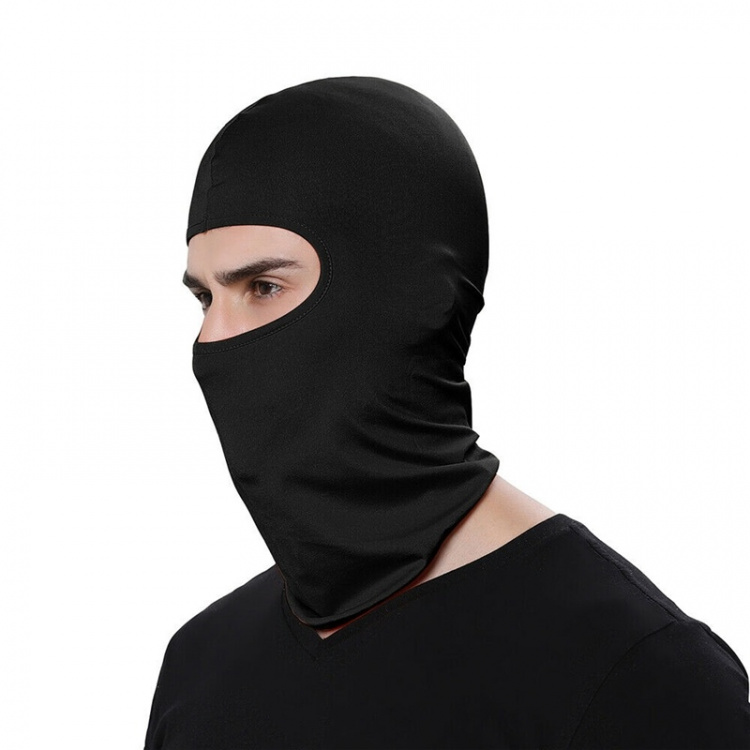 Balaclava for sykling og andre utendørssporter, svart