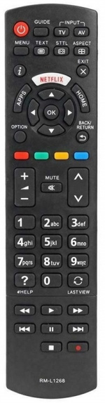 Fjernkontroll for Panasonic TV (Erstatter RM-L1268)