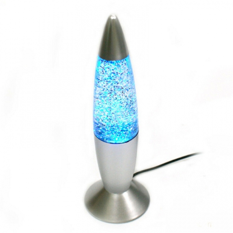 Lavalamp med glitter, lyser i flere forskjellige farger. Lavalamp med glitter, lyser i flere forskjellige farger.